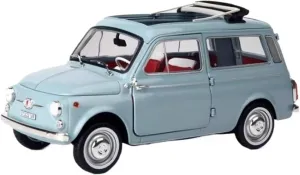 1 18 for Fiat 500 1964 Static Simulation Alloy Car Model Metal Vehicle Decoration Collection Display Motor Vehicles Toys
