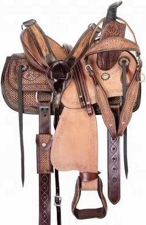 100% Genuine Leather Made Horse Saddle Western Saddle Comfortable Saddle Trail Equestrian Horse Saddle