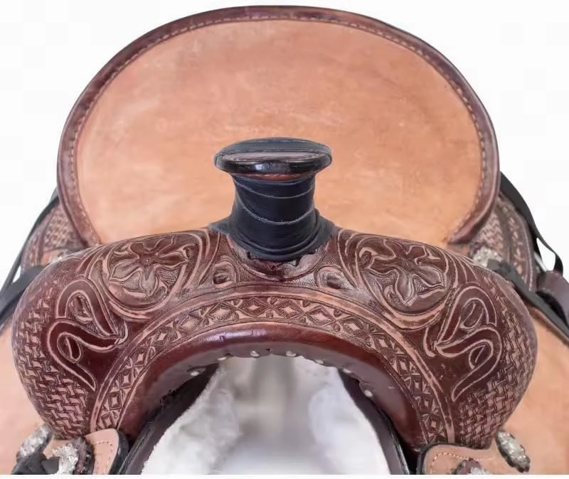 100% Genuine Leather Made Horse Saddle Western Saddle Comfortable Saddle Trail Equestrian Horse Saddle