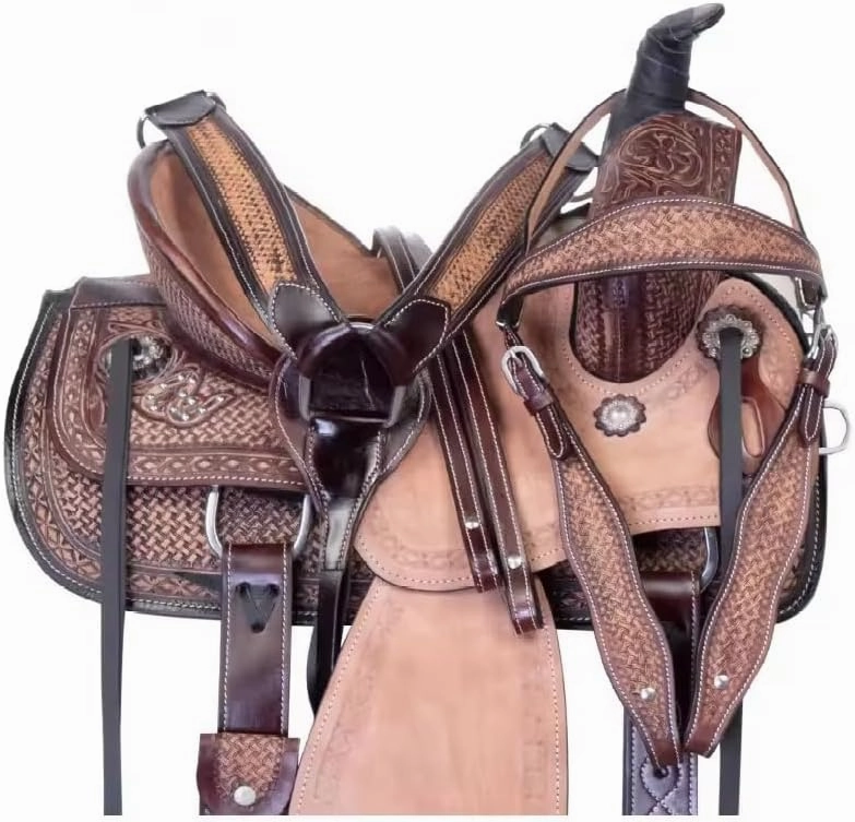 100% Genuine Leather Made Horse Saddle Western Saddle Comfortable Saddle Trail Equestrian Horse Saddle