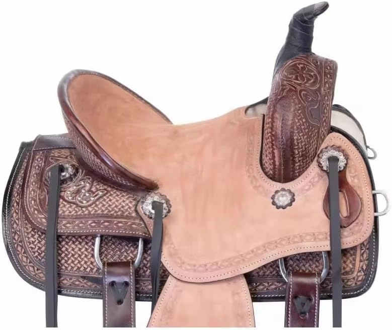 100% Genuine Leather Made Horse Saddle Western Saddle Comfortable Saddle Trail Equestrian Horse Saddle