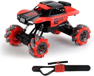 1:16 Lateral Drift Car Stunt Car 2.4G Four-Wheel Drive Climbing Off-Road Car Watch Wireless Charging Remote Control Car Children's Toy Car