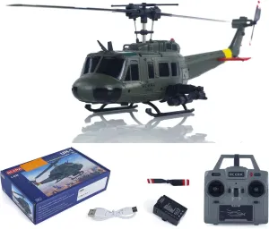 1/48 2.4G Remote Control Helicopter Simulation Aircraft Model C032 Uh-1 Reverse Flight Optical Flow Positioning Adults Gifts