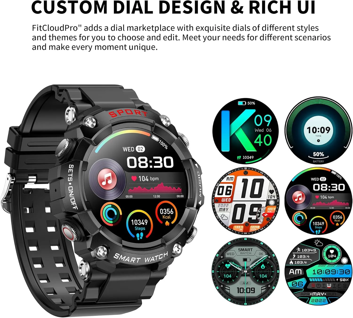 1.52-inch Full Touch HD Screen Metal Body, smartwatch with Earbuds,TWS Sports Earbuds Smart Watch Two-in-one, Support Custom Dial, Local Music Storage, Health Monitoring, Message Notification