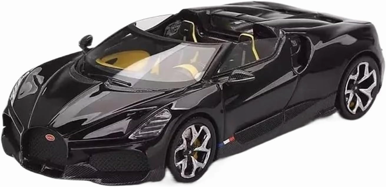 1 18 for Bugatti W16 Mistral Alloy Miniature Diecast Car Model Sports Car Christmas Kid Toy Collection Motor Vehicles Toys(Black)