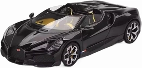 1 18 for Bugatti W16 Mistral Alloy Miniature Diecast Car Model Sports Car Christmas Kid Toy Collection Motor Vehicles Toys(Black)