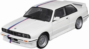 1 24 for BMW 1988 M3(E30) Alloy Miniature Diecast Car Model Retro Car Luxury Vehicle Christmas Kids Toys Motor Vehicles Toys(White)