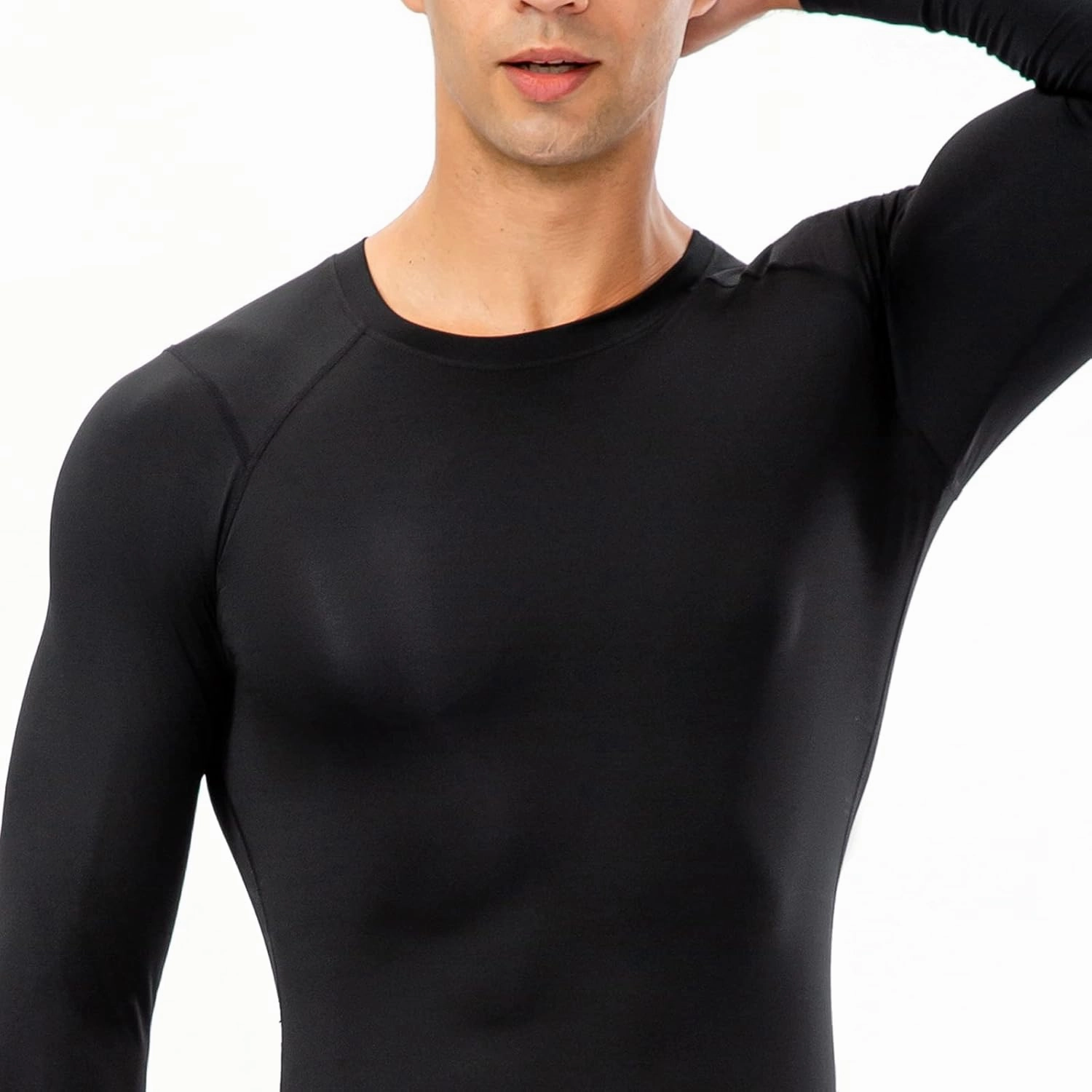 1/3 Pack Men's Compression Shirts Long Sleeve Athletic Workout Base Layer Quick Dry Fit Basketball Football Tops Undershirts
