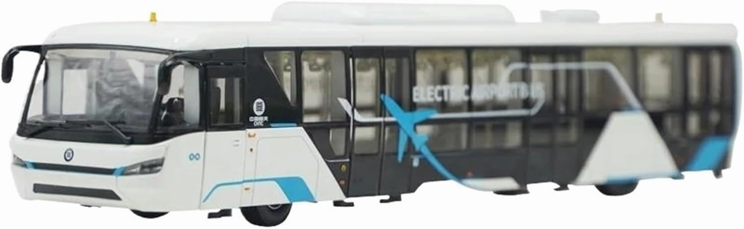 1:42 for China Hengtian Ling Ruizhi Electric Bus Airport Ferry Alloy Car Model Children's Toys Collection Motor Vehicles Toys
