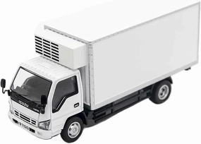 1 64 for Isuzu NPR Freezer Car Alloy Car Model Toy Collection Children's Hobby Scene Ornaments Display Motor Vehicles Toys