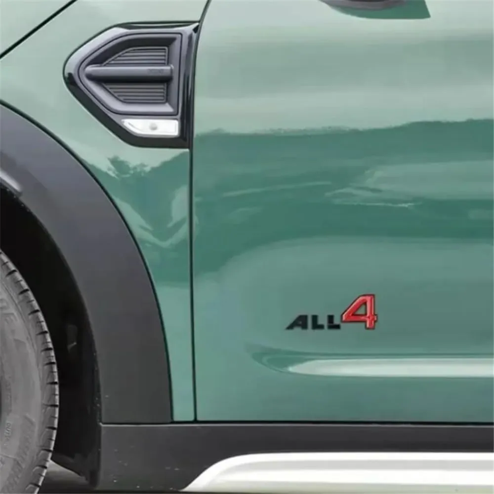 1Pc ALL4 Letter Emblem 3D ABS Badge Car Stickers Decal for Mini Cooper S ONE JCW F54 F55 F56 F57 F60 R50 R52 R53 R56 R57 R58 R59 R60 R61 Clubman Countryman (Black&Red)
