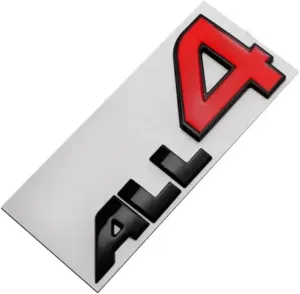 1Pc ALL4 Letter Emblem 3D ABS Badge Car Stickers Decal for Mini Cooper S ONE JCW F54 F55 F56 F57 F60 R50 R52 R53 R56 R57 R58 R59 R60 R61 Clubman Countryman (Black&Red)
