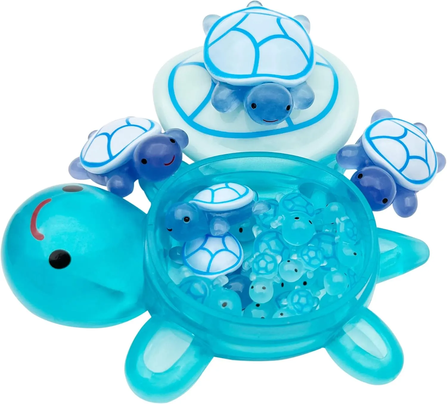 20 Pcs Turtle Family Resin Ornament Sea Turtle Models Statues Tortoise Decor Accessories Miniature Animal Decoration for Fairy Garden Micro Landscape Fish Tank Plant Bonsai Dollhouse (Blue)