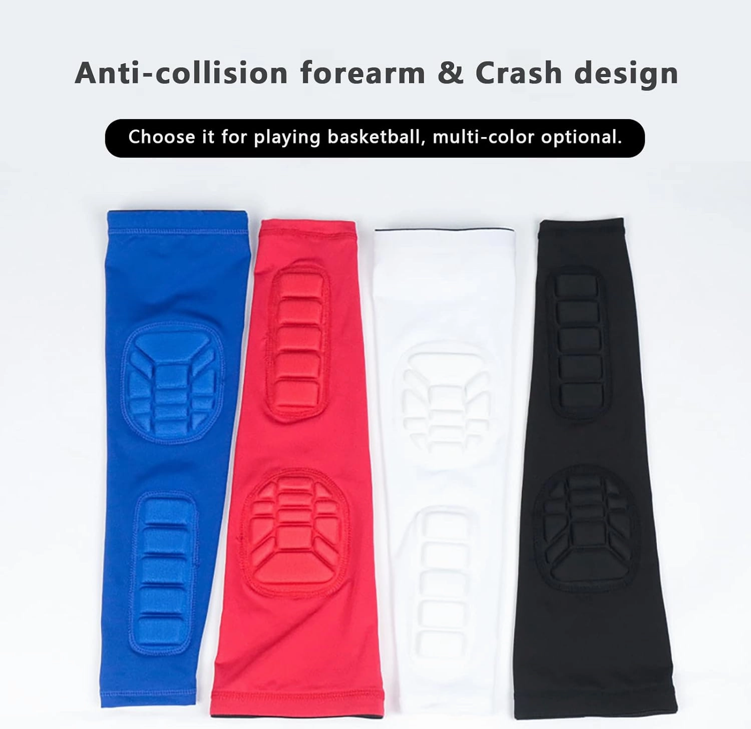 2 Pack Padded Elbow Pads Elbow Brace Basketball Shooter Sleeves Anti-Collision Arm Compression Sleeves for Youth Adult