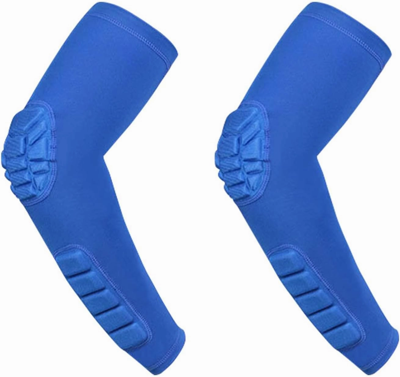 2 Pack Padded Elbow Pads Elbow Brace Basketball Shooter Sleeves Anti-Collision Arm Compression Sleeves for Youth Adult