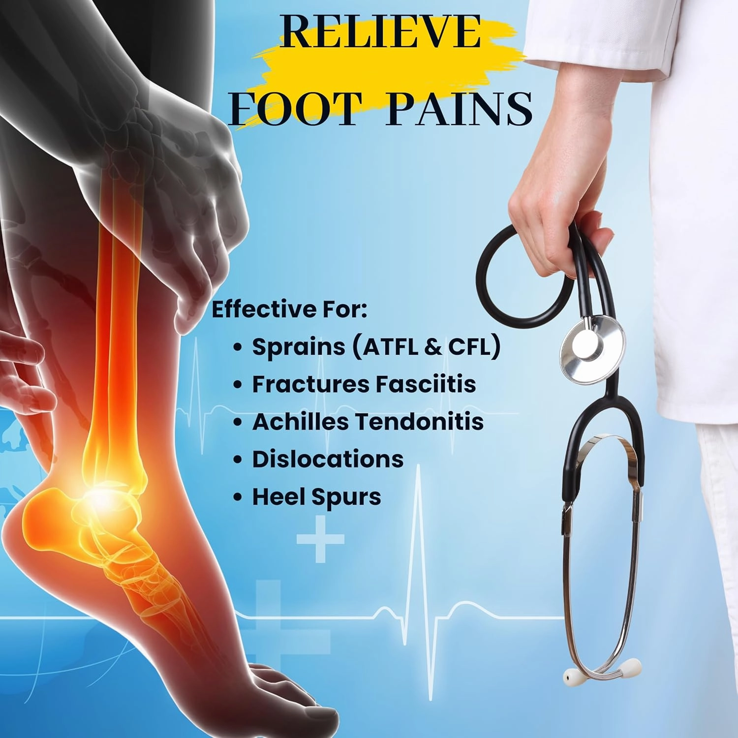 2 PCs Ankle Brace for Plantar Fasciitis & Achilles Tendon – Compression Support Sleeve for Men & Women, Helps with Peroneal Tendonitis, Heel & Foot Pain Relief (Orange, Medium)