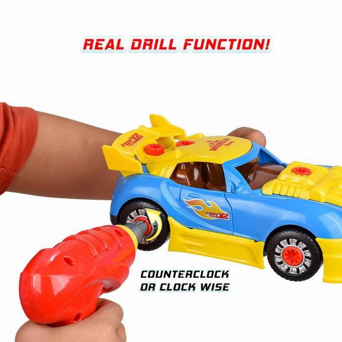 30-Piece:  Kids’ Take Apart Racing Car Toy Construction Play Set