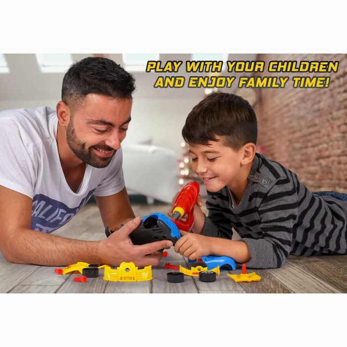 30-Piece:  Kids’ Take Apart Racing Car Toy Construction Play Set