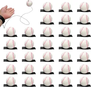 32 Pcs Wrist Return Ball on Elastic Cord for Baseball, Practice Wristband Ball on a String for Adults Sports Party Favor