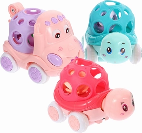 3pcs Inertial Cartoon Car for Adorable Push Cars Turtle and Turtle Present for Birthdays and Everyday Fun