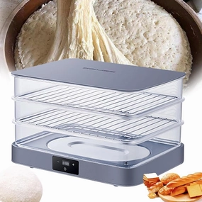 40L Bread Proofing Box, Electric Dough Proofer Machine for Home Use, 450mmx330mm Large Size Inner Cavity, Adjustable Temperature  Timing,Automatic Humidity Control