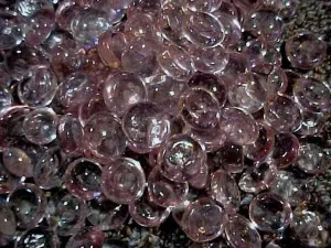 50 Pink Orchid Flat Glass Marbles GEMS VASE FILLERS Fish Tank 5.99