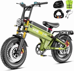 5600W Dual Motor eBike,2025 A8 PRO MAX Electric Bike,45MPH 60V 70Ah Electric Bike for Adults,200Miles Long Range,20x4 Fat Tire All Terrain Ebikes, Full Suspension E Bike,7-Speed Gear,5" Display