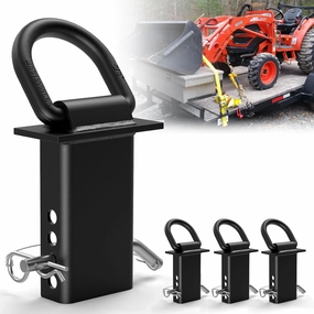 5/8” Stake Pocket Tie Down D Rings,Heavy Duty Trailer D Rings with Anti-Loss Pin, Adjustable Utility Towing D Rings 18000 LBS Capacity for Flatbed Cargo Trucks and Trailers,4 PCS Trailer Accessories