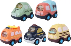 5pcs Inertia Car for Cartoon Cars Safe Playthings for Boys and Compact for Easy Handling and Fun Interactive Play