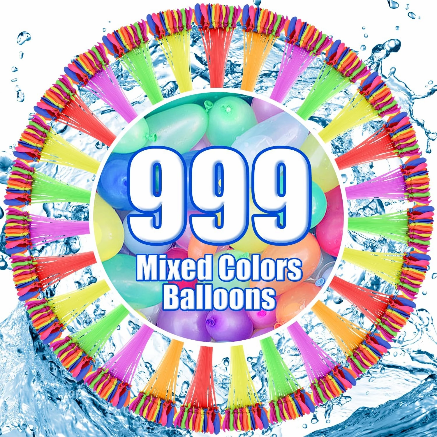 999 PCS Water Balloons for Adults,Quick Fill Water Balloons Fun Summer Splash Party Outdoor Backyard for Swimming Pool