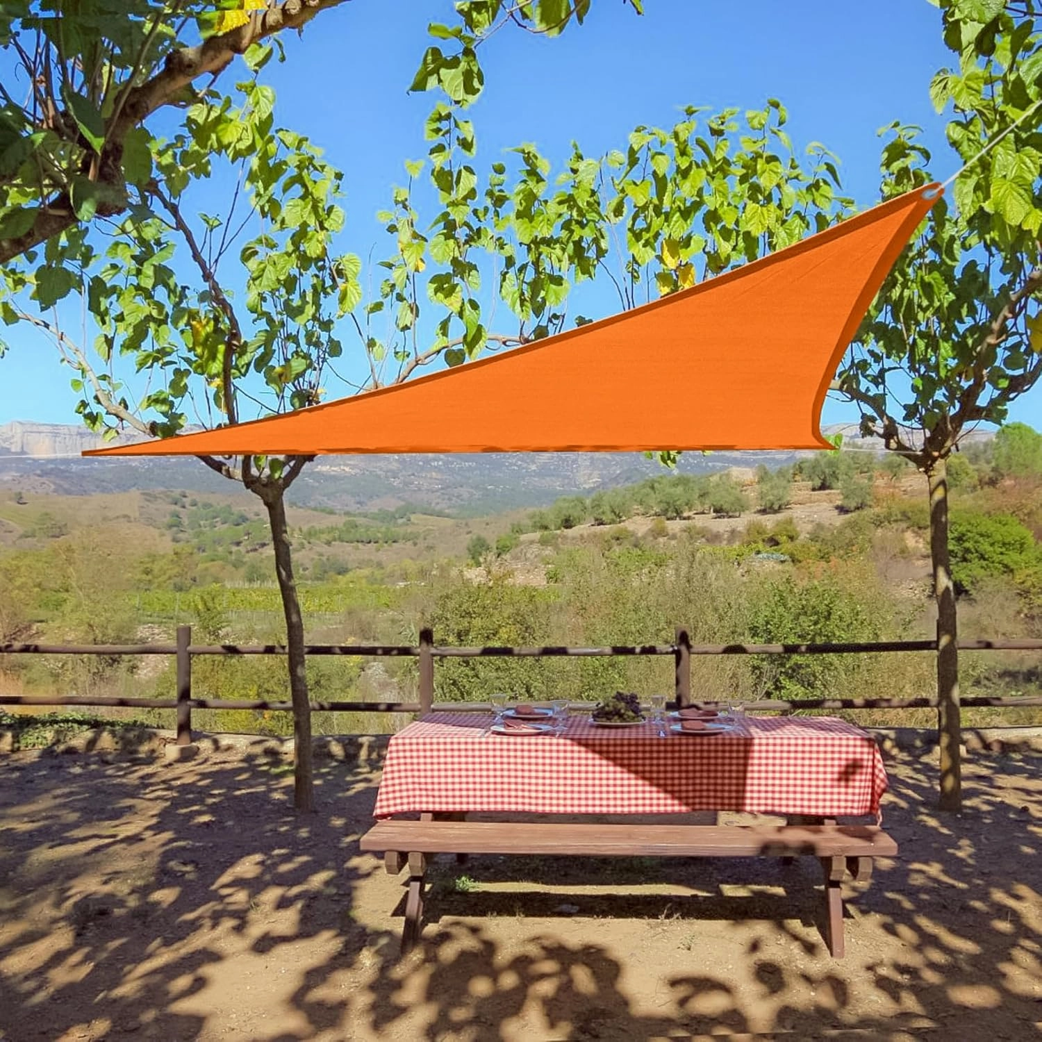 9'10" Party Shade Sail, Triangle - Orange