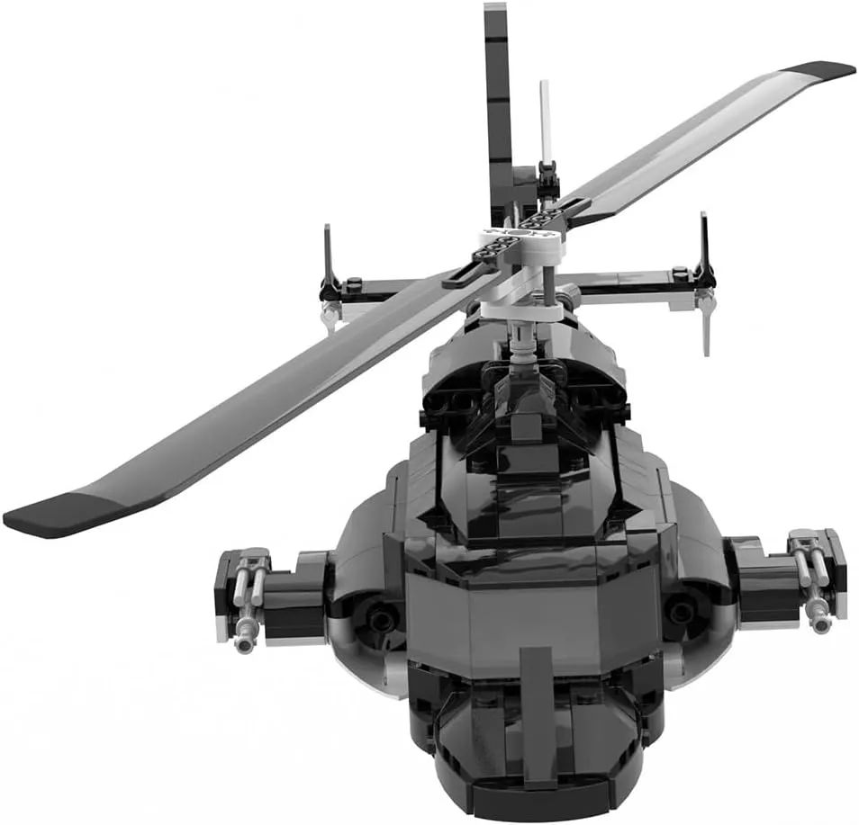A-Wolf Helicopter Building Blocks and Construction Toy, Collectible Military-Themed Model to Build and Display, Great Gift for Military Fans (995PCS)