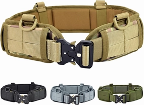 ACTIONUNION Slim Battle Belt Set Airsoft Molle Tactical Combat War Belt