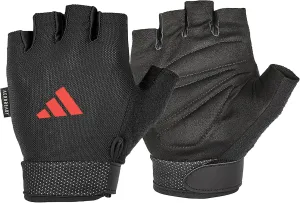 adidas Essential Weightlifting Gloves, Adjustable Fingerless Workout Gloves