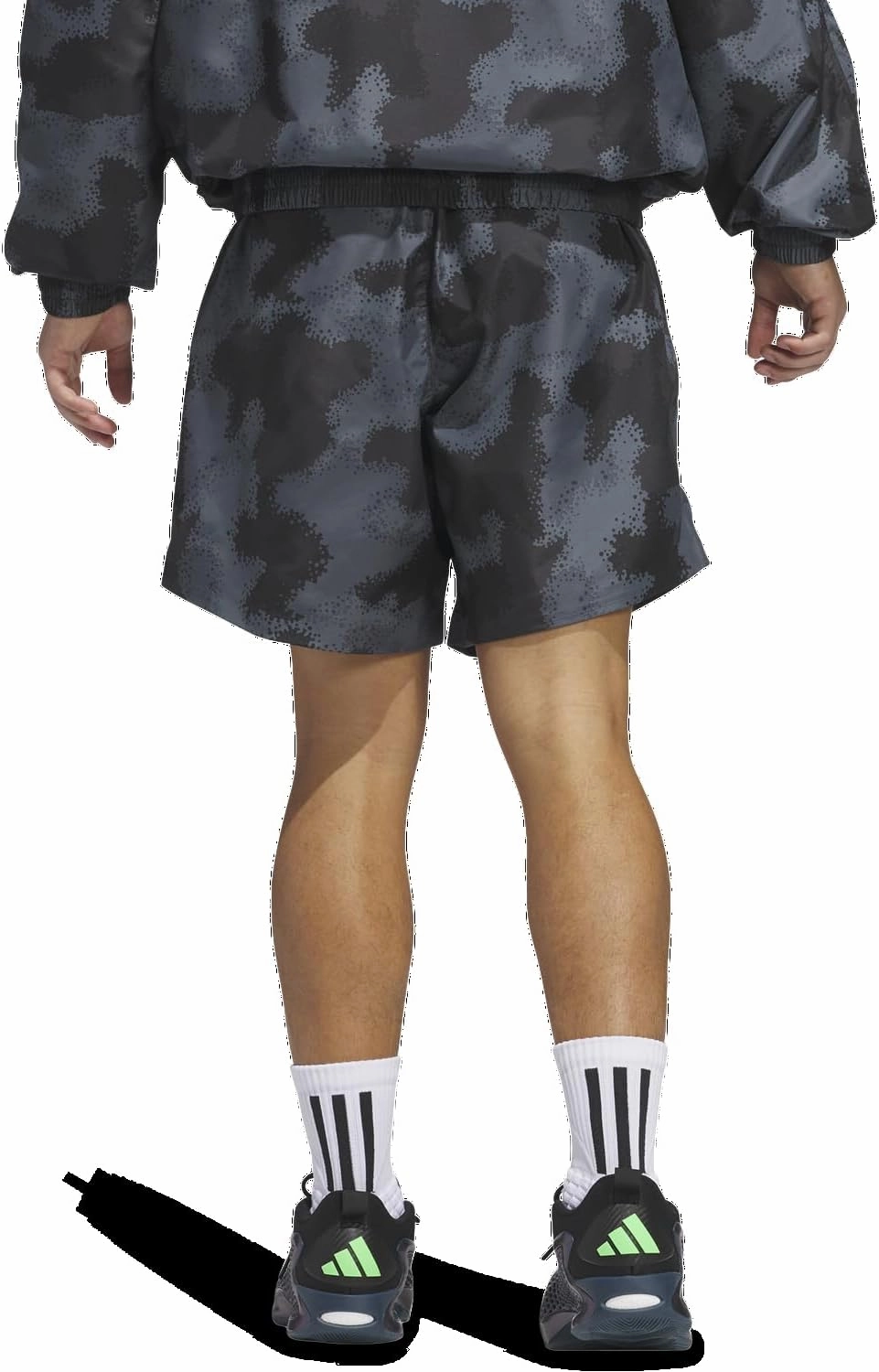 adidas Anthony Edwards All Over Print Shorts - Men's (JP0939, Grey)