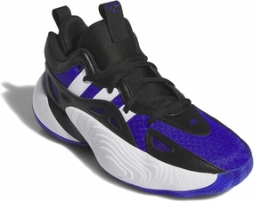 adidas Trae Unlimited 2 Basketball Sneaker, Lucid Blue/Cloud White/Lucid Lemon, 4 US Unisex Big Kid