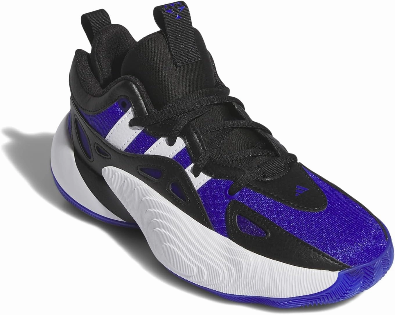 adidas Trae Unlimited 2 Basketball Sneaker, Lucid Blue/Cloud White/Lucid Lemon, 4 US Unisex Big Kid
