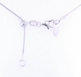 Adj Silver Italian Box Chain 16-22″