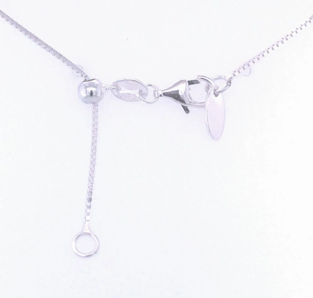 Adj Silver Italian Box Chain 16-22″
