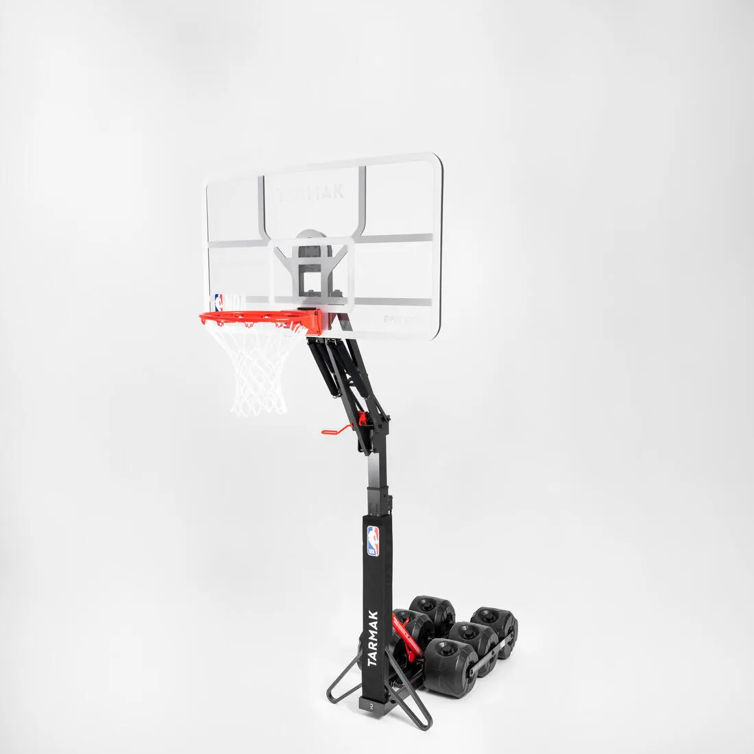 Adjustable (2.10m to 3.05m) Folding Basketball Hoop on Wheels B900 Box NBA