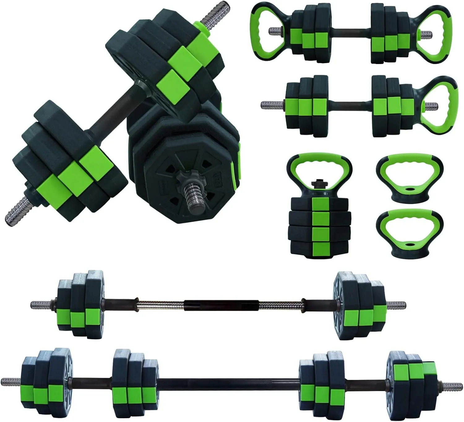 Adjustable Dumbbell Set, 30/44 Lbs Adjustable Weight Set With Iron Handle for Home Gym