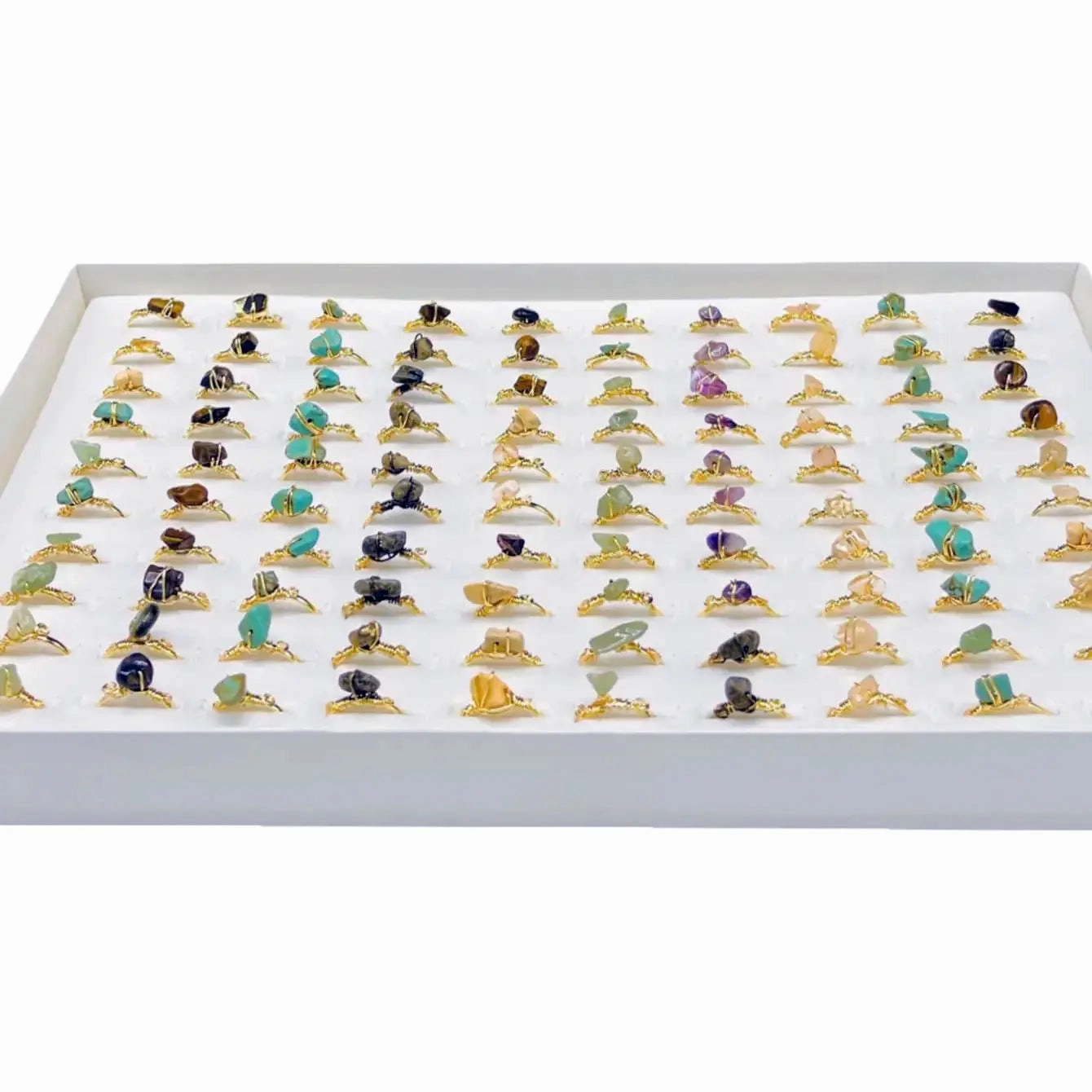 Adjustable Natural Stone Rings: Handcrafted Elegance