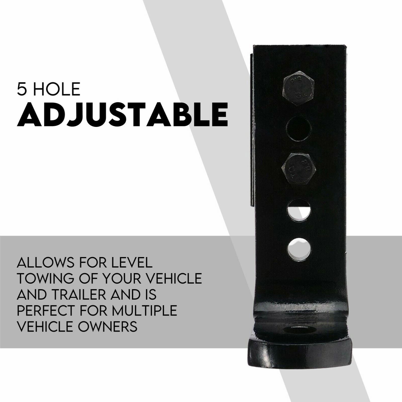 Adjustable Tow Bar Hitch Black Towbar Ball