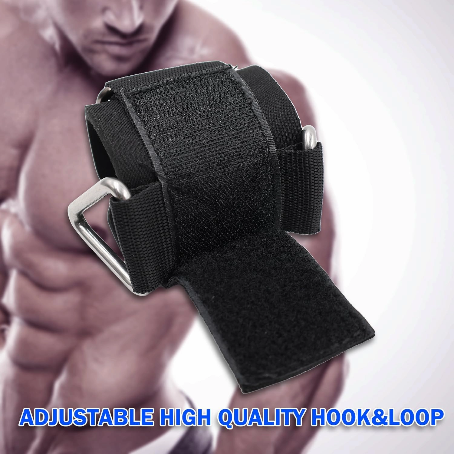 Adjustable Wrist Cuffs Neoprene Padded Straps for Cable Machines Strength Training Equipment
