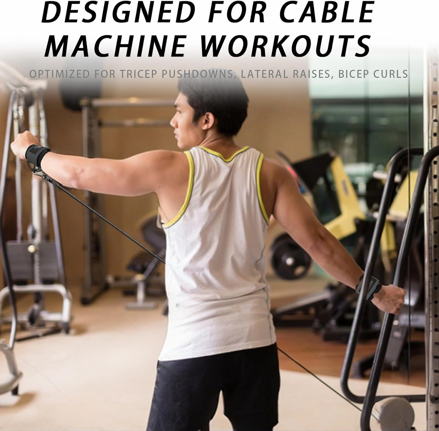 Adjustable Wrist Cuffs Neoprene Padded Straps for Cable Machines Strength Training Equipment