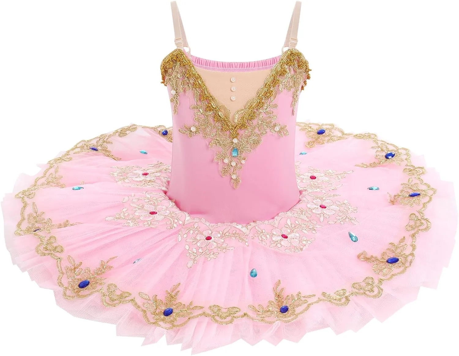 AFAVOM Girls Camisole Skirt Leotard Swan Lake Ballet Dance Outfit Sequin Platter Tutu Dress Ballerina Costume for Performance