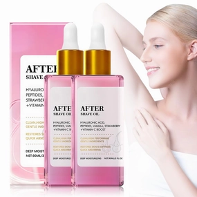 After Shave Oil - Strawberry & Vanilla Scent, New Formula for Women Smooth Skin, Prevents Ingrown Hairs & Dryness, Soft Serve Hydration for All Skin Types (2)