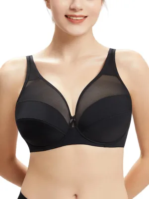 AILIVIN Underwire Minimizer Bras for Women Cross Back Full Coverage Plus Size Non Padded Bra,Lifting Bra for Heavy Breast