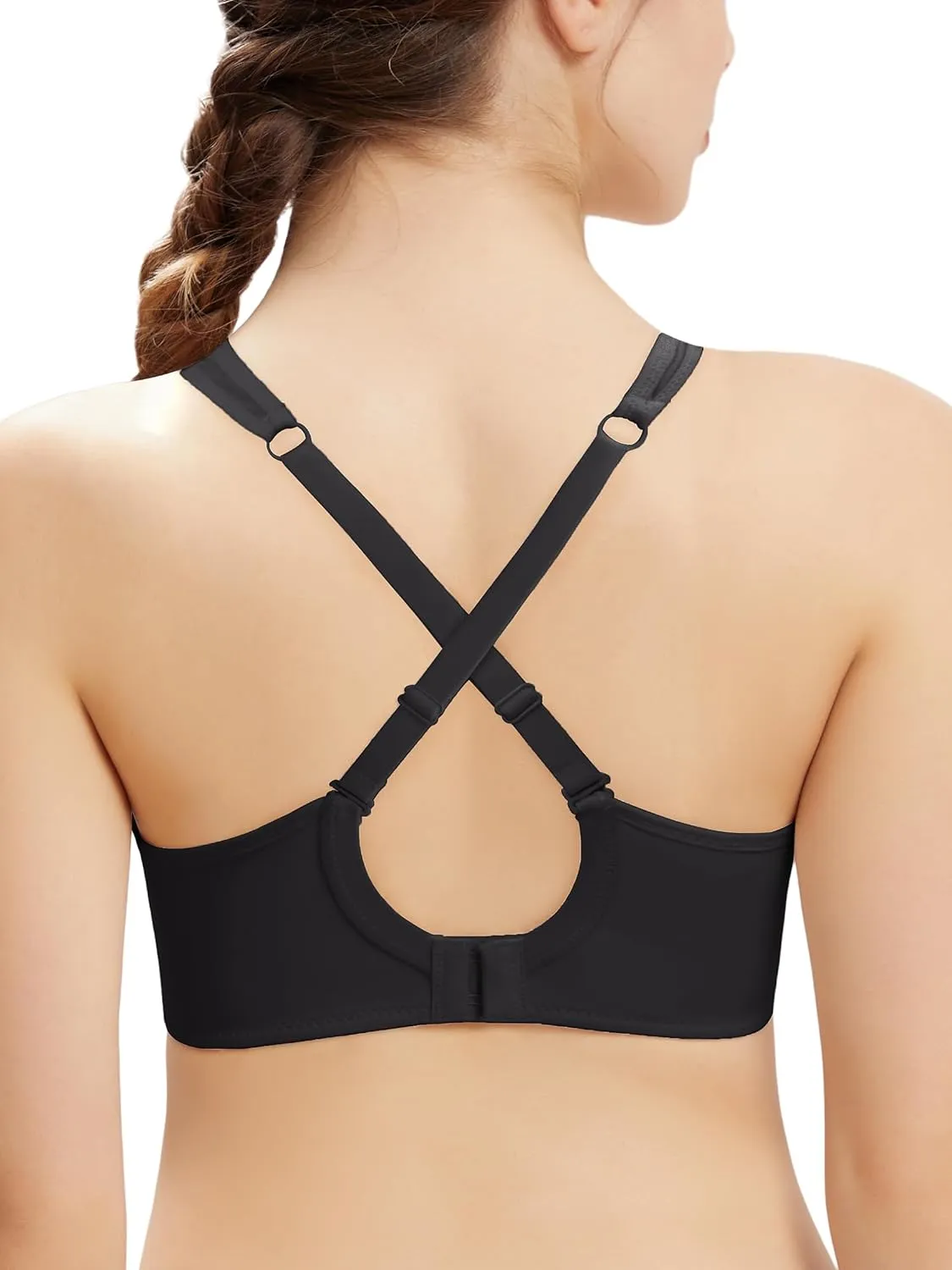 AILIVIN Underwire Minimizer Bras for Women Cross Back Full Coverage Plus Size Non Padded Bra,Lifting Bra for Heavy Breast