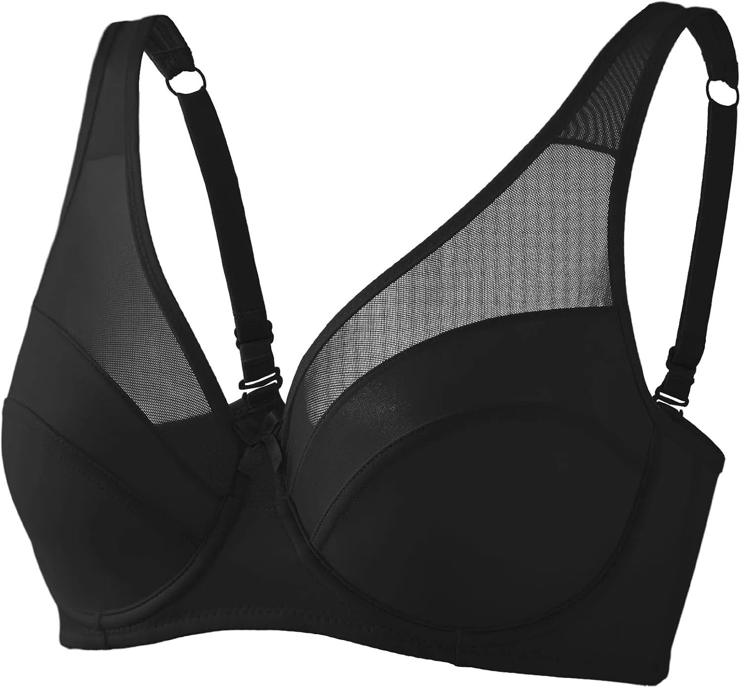 AILIVIN Underwire Minimizer Bras for Women Cross Back Full Coverage Plus Size Non Padded Bra,Lifting Bra for Heavy Breast